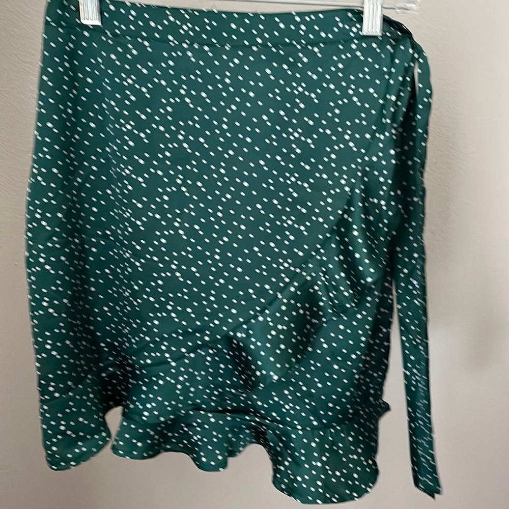 Nastygal polka dot wrap skirt